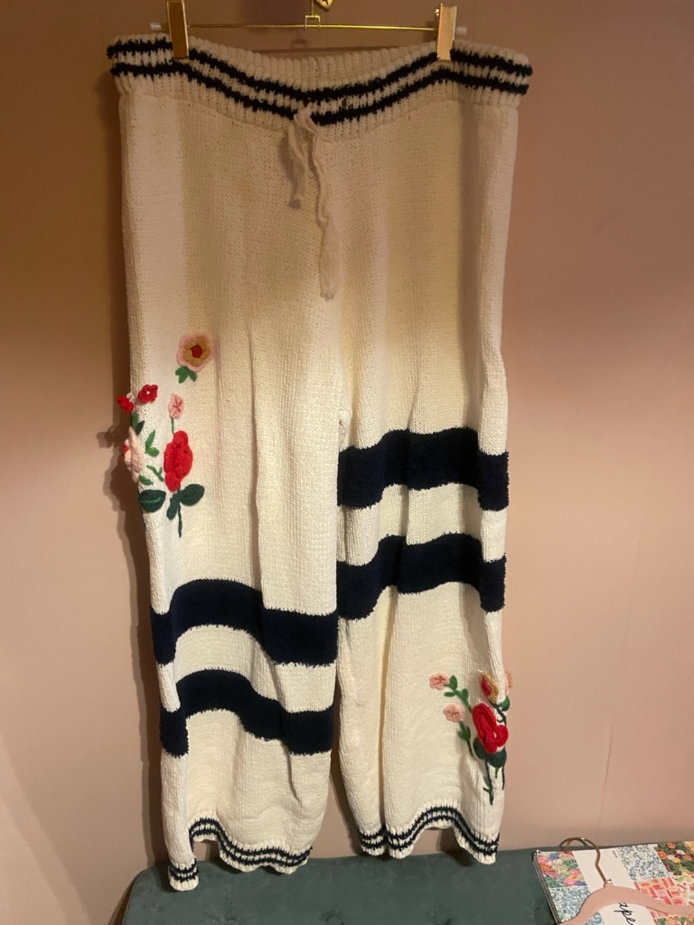 POL Cream Knit Sweater Pants